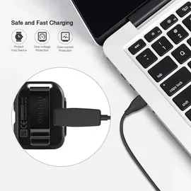INF Clip-Ladegerät für Garmin Forerunner 235/735XT/630/645/230/Vivomove/Approach S20 / Schwarz