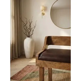 KADIMA DESIGN Polsterbank Echtleder Braun 108 x 63 x 43 cm