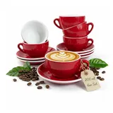 muvell Cappuccinotasse 0,2 l Rot 6 St.