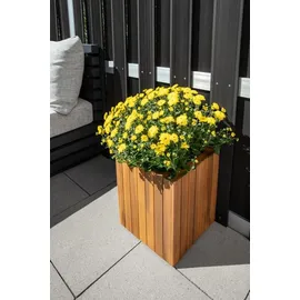 prestige home living outdoor Quadratischer Pflanzkübel 30 x 30 x 35 cm Braun