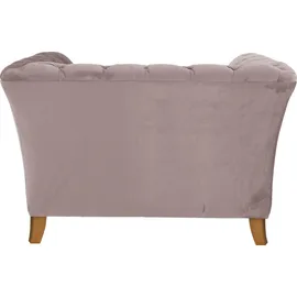 Home Affaire Sessel HOME AFFAIRE "Newport modernes Chesterfield", beige (puder), B:102cm H:76cm T:81cm, Luxus-Microfaser Vintageoptik (100% Polyester);Struktur fein (100% Polyester);Samtoptik (100% Polyester), Sessel, Sessel, mit Knopfheftung im Rücken, Keder und