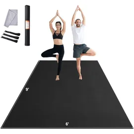 Vevor Trainingsmatte, rutschfeste, hochdichte Premium-Yogamatte, Trainings-Yogamatte für Männer und Frauen, Fitness- und Trainingsmatte mit Tasche und Tragegurt, für alle Arten von Heim-Yoga, Pilates und Bodentraining (2,7 x 1,8 m)