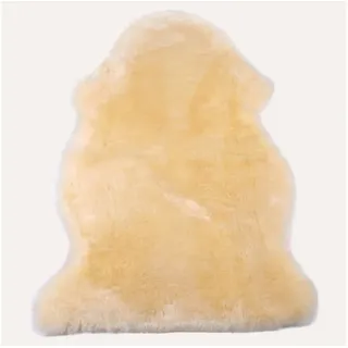 Babylammfell Naturasan – Baby Lammfell geschoren–med.gegerbt–mit Nähte, naturasan gelb 80 cm