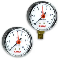 Manometer bis 10bar für Druckminderer, verschiedene Anschlüsse (Ausführung: 1/4'' AG - radial)