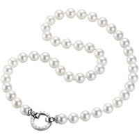 Giorgio Martello Milano Kette Muschelkern-Perlen, Ringverschluss, Silber 925 Ketten Weiss Damen