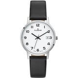 Dugena Damen Uhr 4460738 Moma Leder schwarz - Schwarz/Weiß