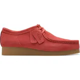 CLARKS WallabeeEVO Derby Schnürhalbschuhe, Red Suede, 43 EU