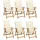 vidaXL Klappbare Gartenstühle 59 x 86,6 x 31,6 cm braun 6 St.