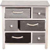 Mobili Rebecca Rebecca Mobili Mehrzweckkommode 53 x 56 x 27 cm Weiß/Grau