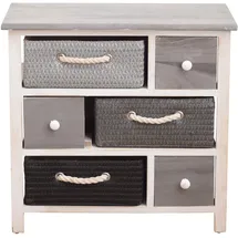 Mobili Rebecca Rebecca Mobili Mehrzweckkommode 53 x 56 x 27 cm Weiß/Grau