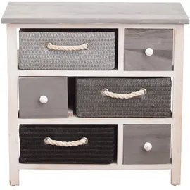Mobili Rebecca Rebecca Mobili Mehrzweckkommode 53 x 56 x 27 cm Weiß/Grau