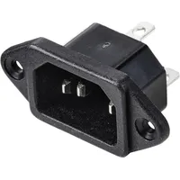TRU Components TC-10088412 Kaltgeräte-Steckverbinder C14 Flanschstecker Gesamtpolzahl: 3 10