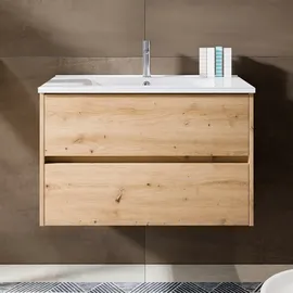 Riho Waschtischunterschrank 2 Auszüge 80 x 52 cm Weiß