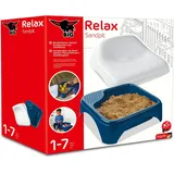 Big Sandkasten BIG Relax mit Abdeckung blau/weiß