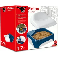 Big Sandkasten BIG Relax mit Abdeckung blau/weiß