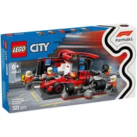 LEGO City F1 Boxenstopp mit Boxencrew und Ferrari Flitzer 60443