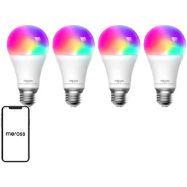 Meross Smart-LED-Lampe E27 4W RGBWW 4 St.