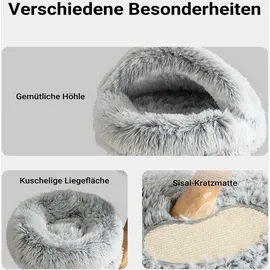 fudajo Kratzbaum Zweigdesign 80 cm grau/weiß