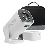KIANO Vision Smart-Projektor in Reisegröße – Tragbarer Mini-HD-Projektor mit WLAN, Bluetooth, Integrierten Apps und Wiederaufladbarem Akku