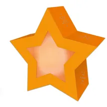 Ursus Laternenzeit Twinkle Star Neon, leuchtorange