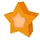 Ursus Laternenzeit Twinkle Star Neon, leuchtorange