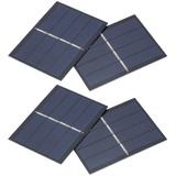 4 Stück Mini Solarmodule, 0,65W 2V 60 x 80 mm Tragbares Mini Polykristalline Solarmodul Mikro Solarmodul Kit, DIY Solar Panel für Wissenschaft Projekte