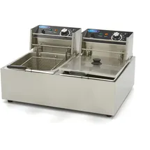 MAXIMA Gastro Fritteuse 2 x 6 l Edelstahl