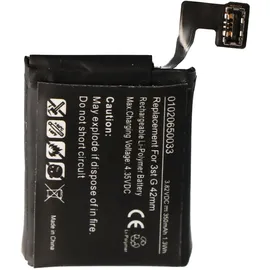 AccuCell Akku passend für Apple Watch 3 42mm, Li-Polymer, 3,82V, 350mAh, 1,3Wh, built-in, ohne Werkzeug A1850 Akku