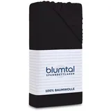 Blumtal Spannbettlaken Jersey 90 x 190 cm schwarz 2 St.