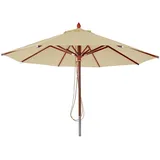 MCW Gastronomie Holz-Sonnenschirm C57 Rund Ø4m Creme