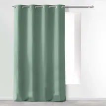 Douceur d'intérieur Douceur d'Intérieur, Ösenvorhang, 140 x 260 cm, Salbei, Mikrofaser, einfarbig