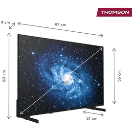 Thomson 43 (109 cm) UHD LED Smart TV mit Fire TV, Alexa Sprachsteuerung, AirPlay, Wi-Fi, Triple Tuner (Kabel/Satellit/Antenne), Bluetooth 5.0, HDMI, USB, AV IN, CI+, 43UF4S35