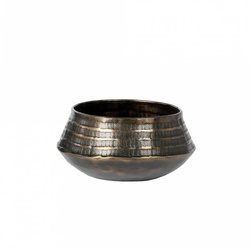 Alu-Übertopf Snall h 18 cm, d 35 cm, antik-gold