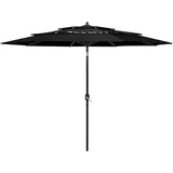 vidaXL Sonnenschirm 300 cm Schwarz