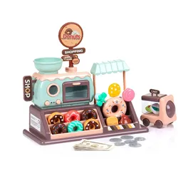 Chipolino Spielzeug Donut Shop 34-teilig Mini-Ofen, Licht, Kekse Donuts Lutscher braun