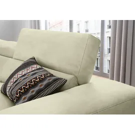 W.Schillig Eckcouch Mikrofaser 3-Sitzer Beige
