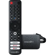 waipu.tv 4K Stick + Fernbedienung Streaming Stick, Schwarz