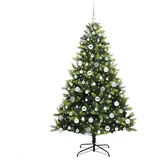 vidaXL Künstlicher Klapp-Weihnachtsbaum mit 300 LEDs Grün 180 cm