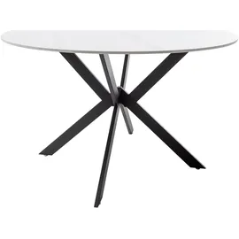 MCA Furniture Esstisch Ubate Vierfußtisch«, (1 St.), Keramik, Metall, weiß marmoriert, dining table, 4-6 Personen weiß