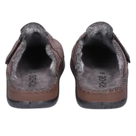 ROHDE Herren Pantoffel Hausschuh Leder Warmfutter Alassio 6790, Größe:47 EU, Farbe:Braun