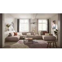 Musterring Wohnlandschaft MUSTERRING "Lucia U-Form", grau (taupe), B:504cm H:81cm T:204cm, Sofas, Wohnlandschaft, Cord-Bezug, inklusive Kopfstütze, Gesamtbreite 524 cm