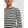 QS Geripptes Longsleeve Schwarz/Creme XXL