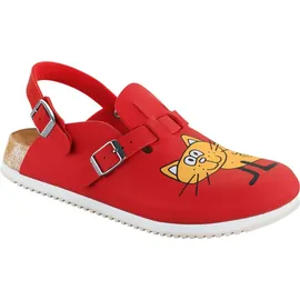 Birkenstock Clog Kay Superlauf, Birko-Flor, Cat Red, schmal, Größe 41