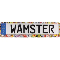 EU KFZ Kennzeichenhalter STICKERBOMB Wassertransferdruck 520x110mm