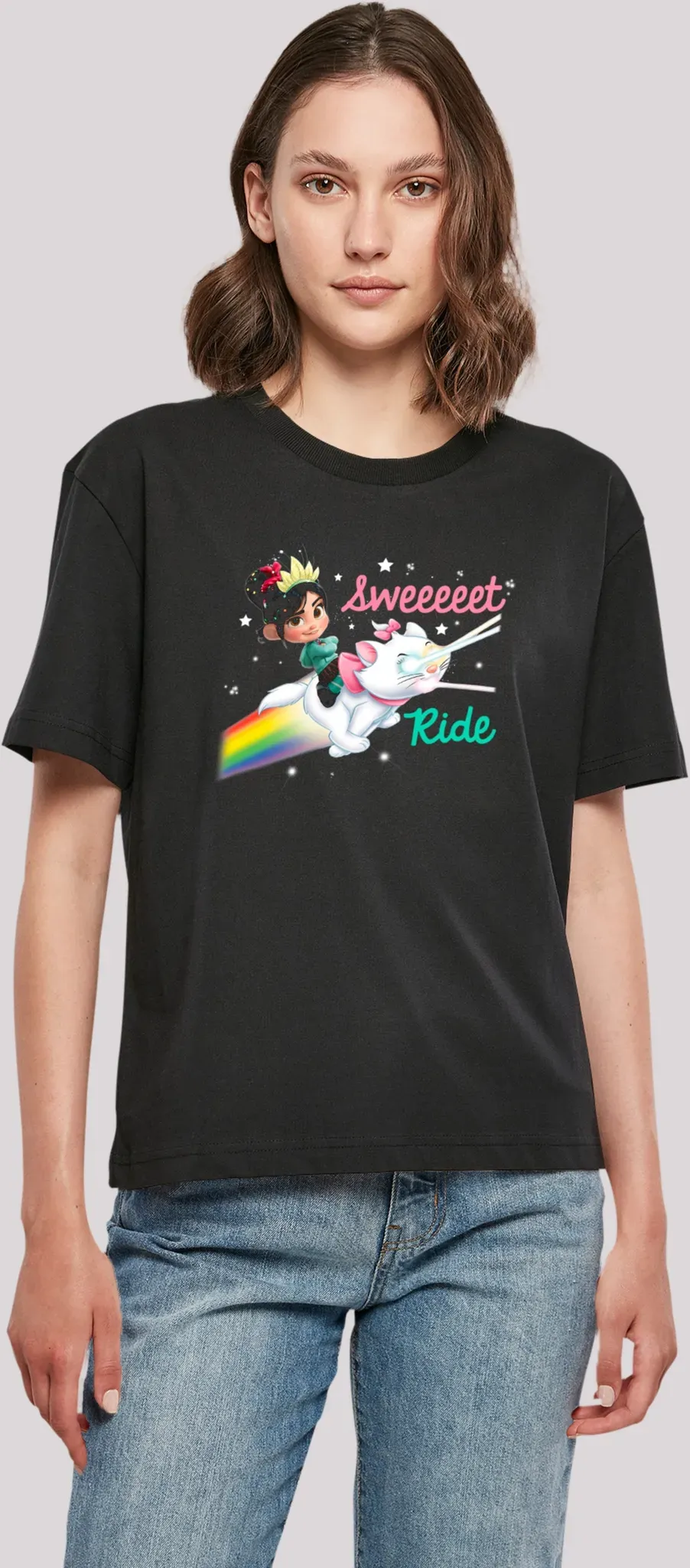 T-Shirt F4NT4STIC "Disney Ralph reichts Sweet Ride" Gr. 3XL, schwarz Damen Shirts Jersey Premium Qualität