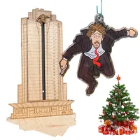 Shenrongtong Die Hard Adventskalender 2022 | Weihnachts-Adventskalender 2022 aus Holz Die Hard | Hans Gruber Falling Off Weihnachts-Countdown-Kalender