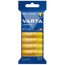 VARTA Longlife Batterie Mignon AA LR6 8er Folienverpackung