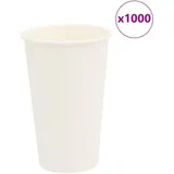 vidaXL Pappbecher 0,4 l Weiß 1000 St.