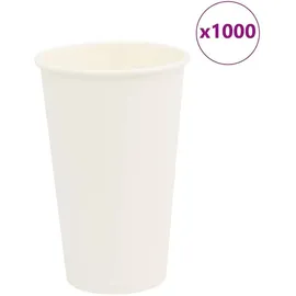 vidaXL Pappbecher 0,4 l Weiß 1000 St.