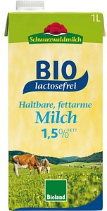 Schwarzwaldmilch fettarme H-Milch Bio laktosefreie Milch 1,0 l